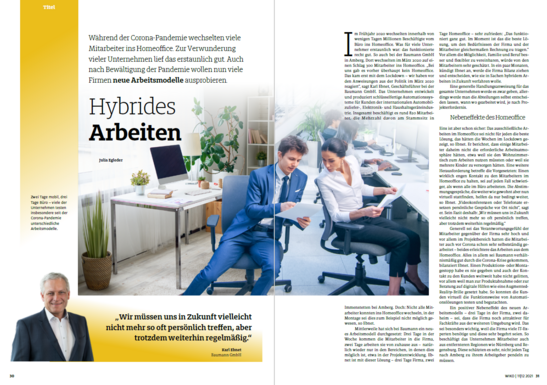 Karl Ebnet (Geschäftsführer Baumann Automation) im Interview mit dem IHK-Magazin "Wirtschaft konkret".